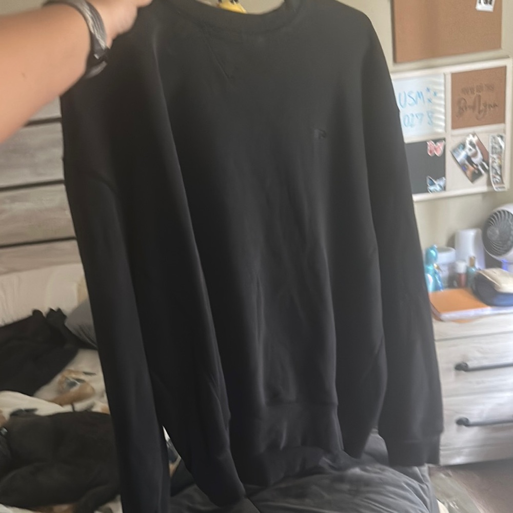 Russell Athletic Black Crewneck Sweater Classic Style